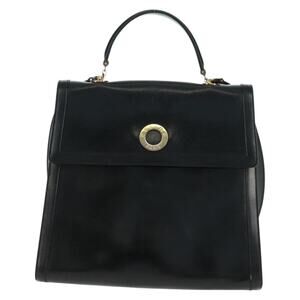 Celine Leather Circle Handbag Black